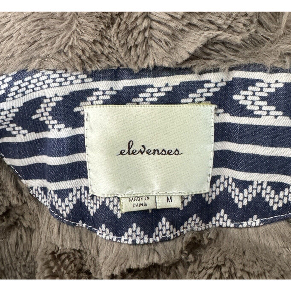 Anthropologie Elevenses Vest Womens Medium Tan Faux Fur Vest Edgy Urban Mob Wife - Picture 7 of 8